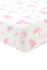 Crib Sheet in Toile Ballet