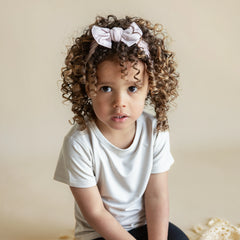 Knotted Bow Headband in Blush